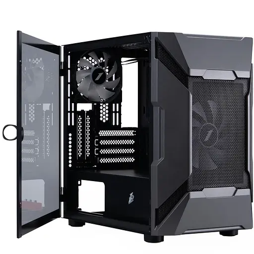 Корпус 1stPlayer D3-A-BK-1F7-14-1F7 черный без блока питания - фото 4