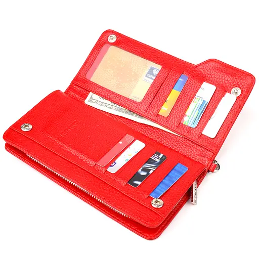 Кожаный женский кошелек Canpellini 20х10.5х3 см acs0025087 - фото 3