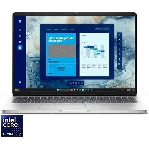 Ноутбук Dell Pro 16 PC16250 з процесором Intel Core Ultra 7 265U pana la 5.3GHz, 16", Full HD+, 32GB DDR5, 1TB SSD, Intel графікою, Windows 11 Pro, Platinum сріблястий, 3y Next Business Day Onsite