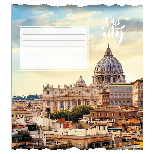 Зошит загальний "Старе місто" Leader 096-630039K-1 в клітинку, 96 аркушів - фото 1