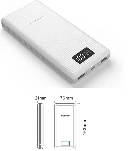 Внешний аккумулятор Power Bank Pineng PN-969 20000mAh Белый - фото 4
