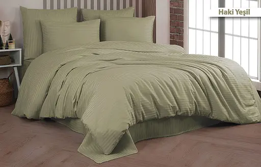 Постельное белье Haki Yesili Сатин-Stripe Cotton Shine pbe0051275 - фото 1