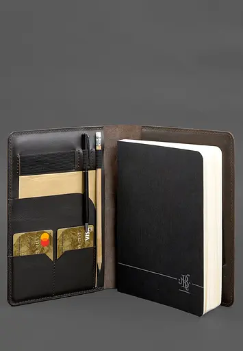 Кожаный блокнот А5 (софт-бук) 9.4 коричневый - фото 3