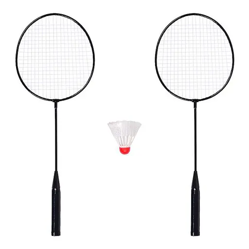 Дитячий набір для гри в бадмінтон Ігрові ракетки 60см з валанчиком Бадмінтон в сітці Чорний - фото 3