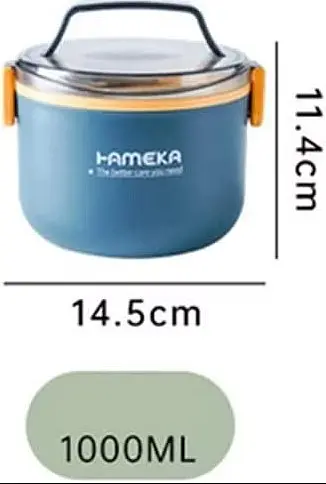 Многоразовый однослойный изолированный ланчбокс 1000ml - фото 3