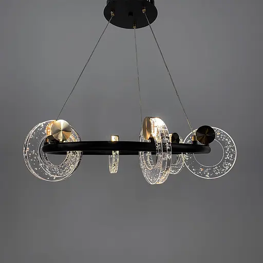 Дивовижний підвісний світильник у чорному корпусі d50 60w | Арт. G 068/6 | Line F - фото 2