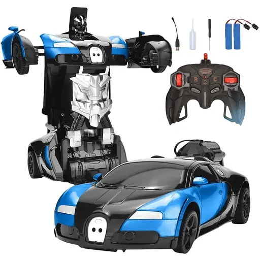 Радиоуправляемый робот-трансформер с распылителем для детей 6, 7, 8 лет