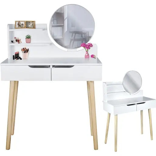 Туалетний столик Jumi Scandi з шухлядами, білий - фото 2