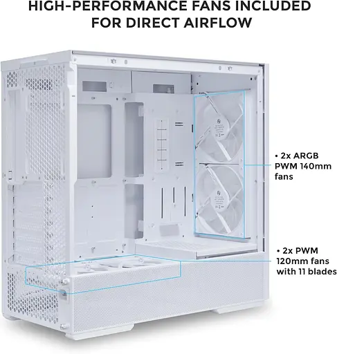 Корпус Lian Li LANCOOL 207 White (G99.LAN207RW.00) Без БП - фото 13