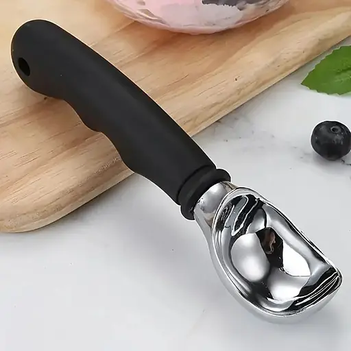 Ложка с силиконовой ручкой для мороженого, бисквитного теста, замороженного йогурта 18 см, Kitchen Master Голубой 87552 - фото 6