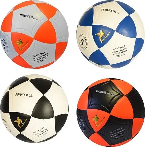 Футбольний м'яч Sport Brand MS1771 розмір №5, м'яч для активного відпочинку ПВХ Ігровий м'яч для футболу Біло/Синій - фото 3