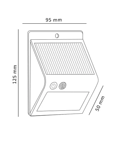 Вуличний світильник на сонячній батареї Goldlux 307644 Box LED 1x2,2W 6400K 270Lm IP44 чорний - фото 3
