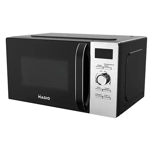 Мікрохвильова піч Соло Magio MG-404 700Вт 20л 5 рівнів потужності Таймер Чорний/Сірий - фото 1
