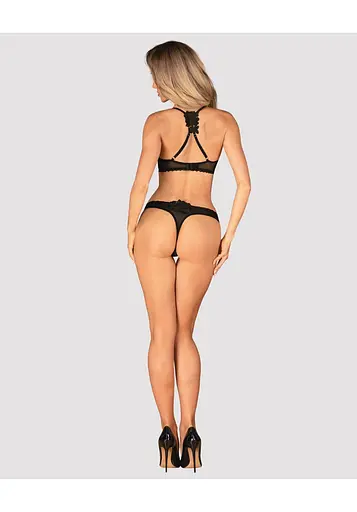 Комплект еротичної білизни Obsessive Latinesa XL/2XL чорний - фото 4