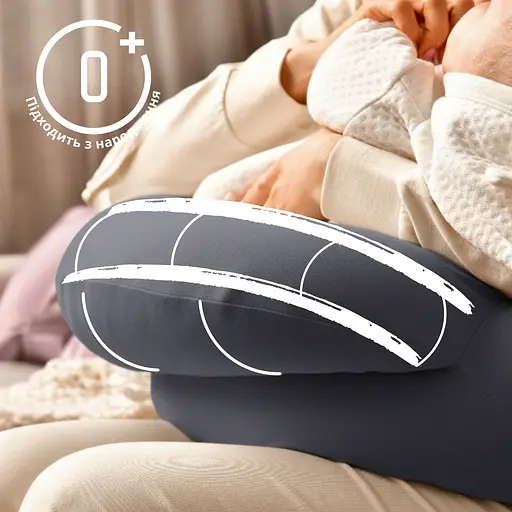 Подушка для годування Sei Design диванчик темно-сірий 60х70х16 см (8000036177_темно-сірий) - фото 5