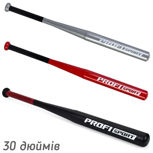 Бейсбольная бита металлическая 30 дюймов MS4637-30 (в ассортименте) - фото 2