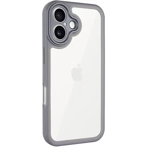 Чехол Epik TPU Transparent + Colour 1.5 мм для Apple iPhone 16, 6.1 Серый