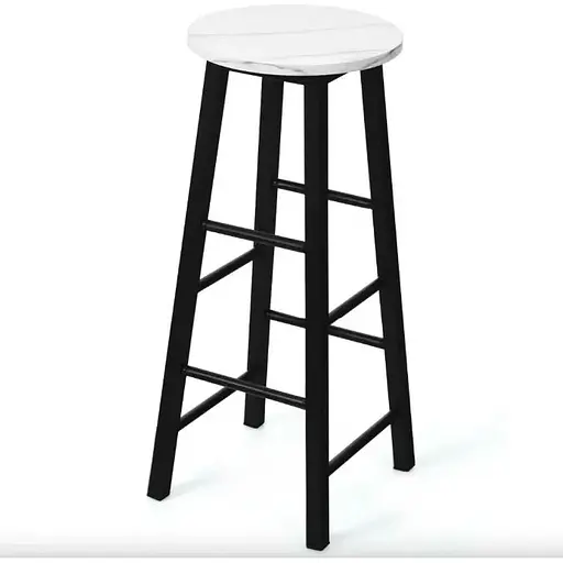 Комплект стульев Costway Eugad с подставкой для ног белый - фото 7