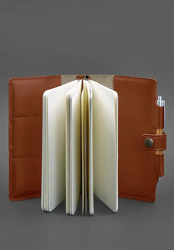 Шкіряний блокнот (Софт-бук) 4.0 світло-коричневий - фото 3