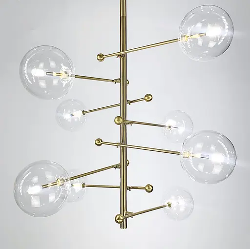 Стильна каскадна люстра на 8 плафонів Ø 80 см | Line F | Арт. SA28/8 - фото 1