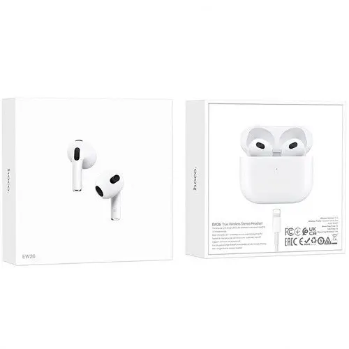 Бездротові навушники Bluetooth Hoco EW26 TWS white - фото 6