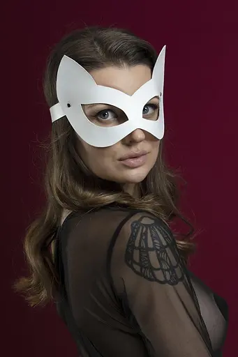 Маска кошечки Feral Feelings - Kitten Mask, натуральная кожа - фото 4