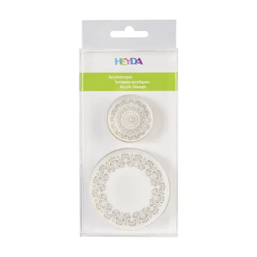 Набір штампів резинових Мереживо4 2шт Heyda