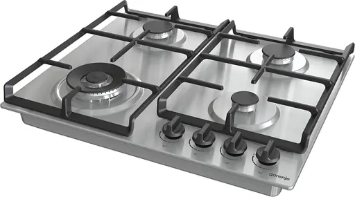 Варочная поверхность газовая Gorenje 60 см чугун конфорка Wok нержавеющая сталь - фото 4