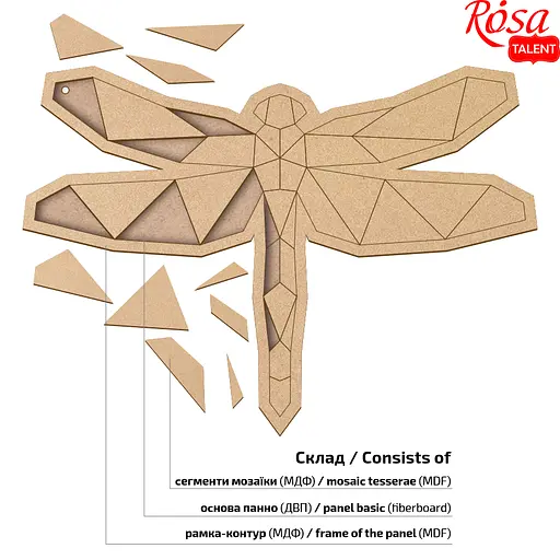 Основа для декорування панно-мозаїка Rosa Talent Бабка 1 МДФ 47х34 см - фото 2