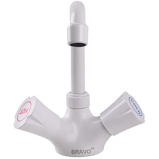 Змішувач для умивальника Bravo B2-00-401 термостійкий ABS пластик білий - фото 3