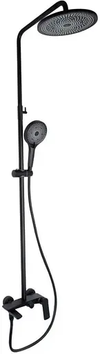 Душова система універсальна Qtap Slavonice Black Matt з виливом QTSLA111BLM45911 - фото 1
