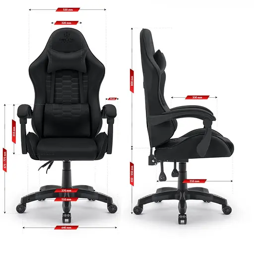 Компьютерное кресло Hell's HC-1000 Black (тканина) - фото 9