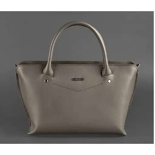 Жіноча шкіряна сумка Midi темно-бежева - фото 1