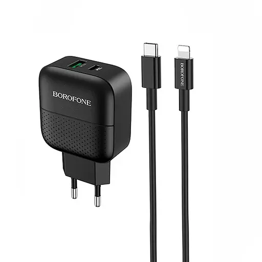 Зарядний пристрій Borofone BA46A Premium блок і кабель Usb-c to iPhone - фото 1