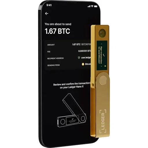 Криптокошелек Ledger Nano X Gold [135794] - фото 6