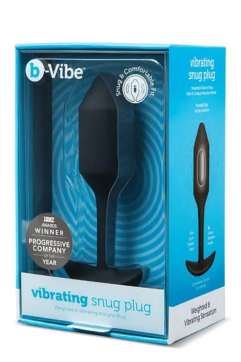 Анальна пробка B-Vibe Vibrating Snug Plug 2, 12.4 см (чорний) - фото 3