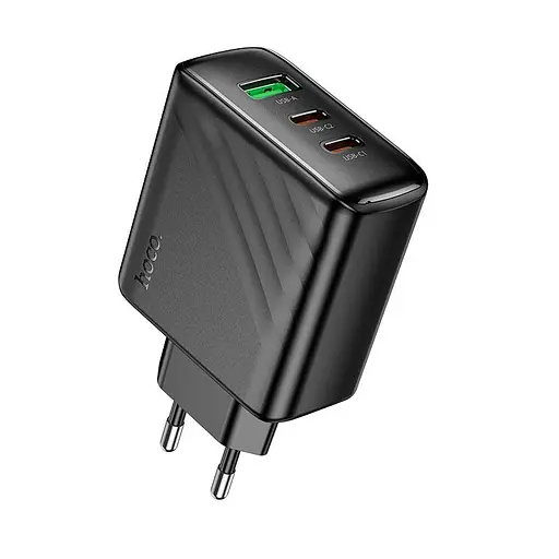Адаптер сетевой HOCO Article charger CS26A | 1USB/2Type-C, 45W/3A, PD/QC| - фото 1