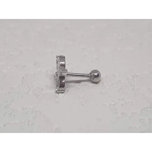 Срібна сережка для пірсингу хелікса Ірій з фіанітами. 40070.1 - фото 3