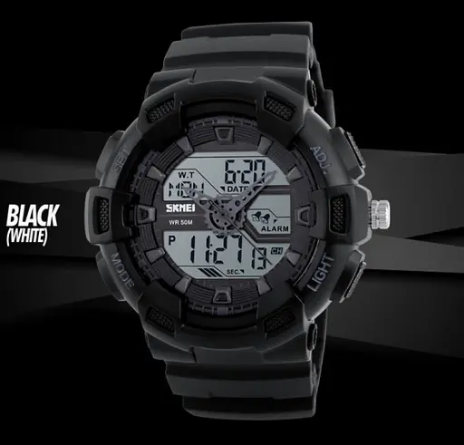 Мужские наручные часы Skmei 1189 Черный Серый - фото 4