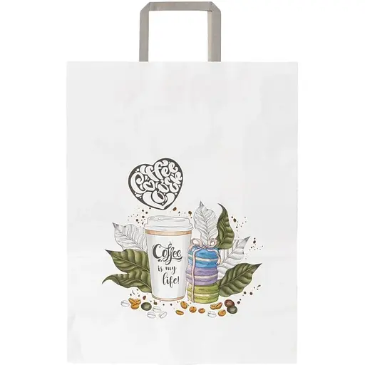 Пакет паперовий з ручками KGB324215-28 Білий (4823089226156) - фото 1