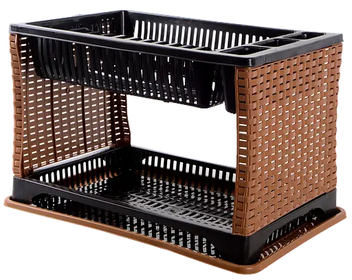 Сушилка для посуды Violet House 0053 Роттанг 29х44х29 см Brown (0053 Роттанг MIX) - фото 2