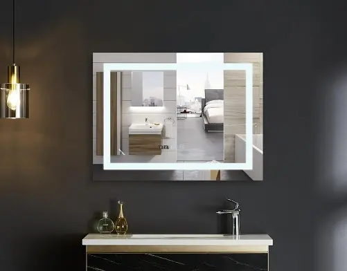 Дзеркало Mixxus Warm MR02-100x70 (годинник, LED-підсвічування, антизапотівання) (MI6002) - фото 3