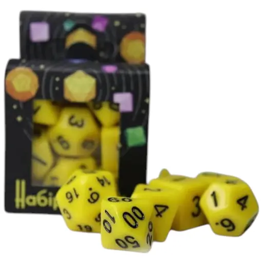 Набір кубиків Opaque 7 Dice Set - Yellow , 7 шт. (g7dopaq11)