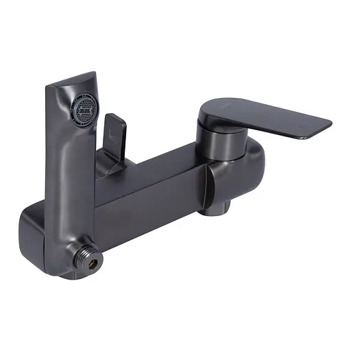 Душевая система универсальная Qtap Vlasta New на три потребителя (с изливом) QTVLA111GMB45651 Gunmetal Black PVD, Шлифованный черный хром - фото 11