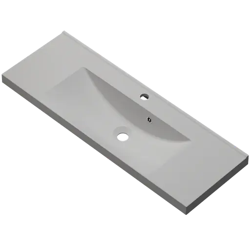 Раковина глянцева врізна Amidicon Scif 100 1000x350 з литого каменю SCIF_100_HL, Білий - фото 2