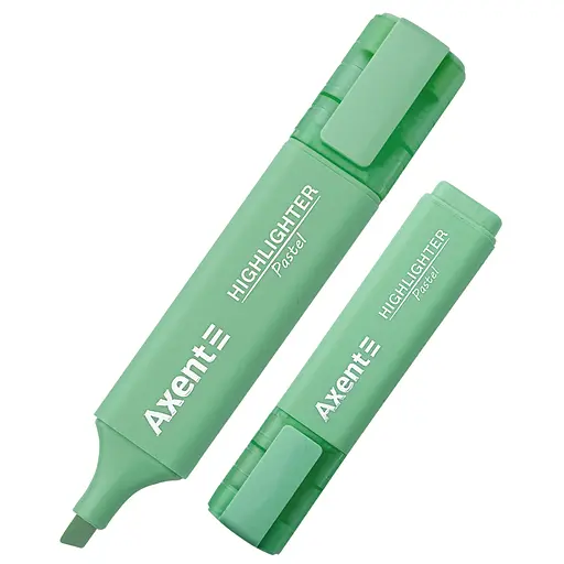 Набір маркерів Axent Highlighter 2537-A 1-5 мм клиноподібний 12 шт. пастель м'ятний (2537-18-A)