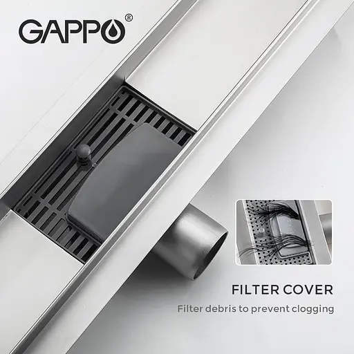 Душевой канал Gappo G86007-2 70x600 мм нержавеющая сталь - фото 3