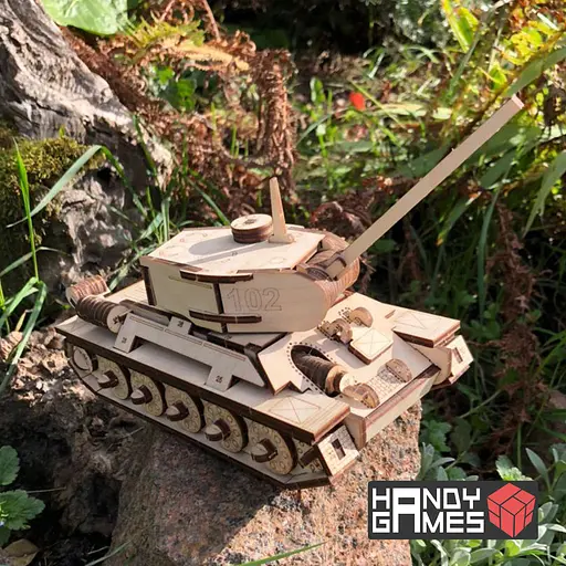 Дерев'яний конструктор Танк Т-34 127 деталей - фото 7