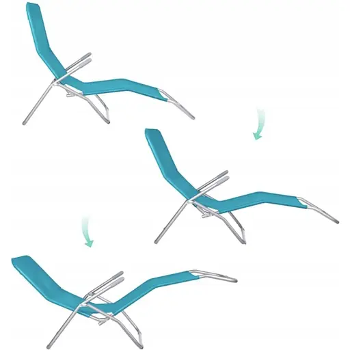 Кресло-шезлонг Jumi раскладной голубой - фото 9