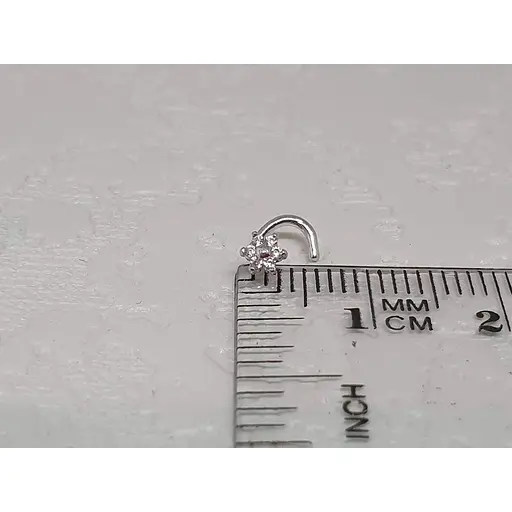 Срібна сережка-пірсинг в ніс Umax. 7028U - фото 4